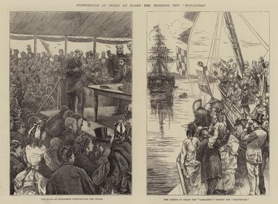 Distribution of Prizes on Board the Training Ship Worcester by Edward Frederick Brewtnall